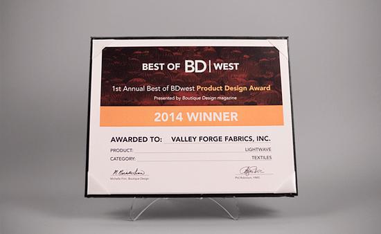 1st Annual Best of BD WEST Product Design Award  